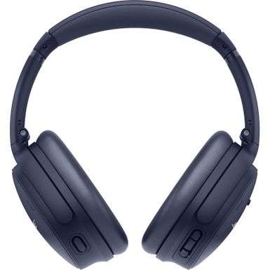 Angle Zoom. Bose - QuietComfort 45 Wireless Noise Cancelling Over-the-Ear Headphones - Midnight Blue