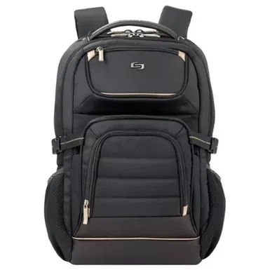 image of Solo New York - Pro Laptop Backpack for 17.3" Laptop - Black/Gold with sku:bb19730676-bestbuy