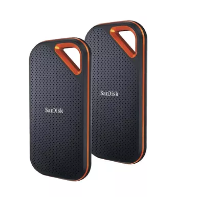 image of SanDisk Extreme PRO Portable 4TB USB 3.2 Type-C External SSD V2, 2-Pack with sku:ide814t0g25k-adorama