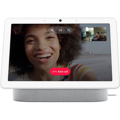 image of Nest Hub Max Smart Display with Google Assistant - Chalk with sku:bb21232504-6348560-bestbuy-google