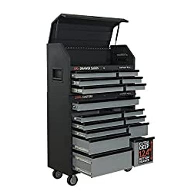 SHOPMAX 41 16-Drawer Tool Chest and Rolling Cabinet Combo, Black, (94106R2-10S7)