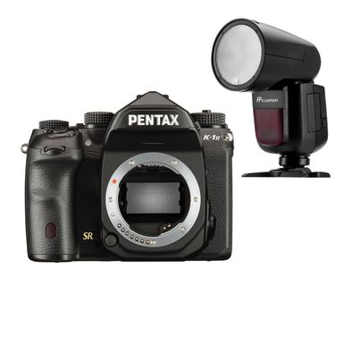 image of Pentax K-1 Mark II DSLR Camera (Body Only) Bundle with Flashpoint Zoom Li-on X R2 TTL Round Flash Speedlight with sku:ipxk12fl-adorama