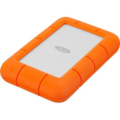 image of LaCie - Rugged Mini 5TB External USB 3.0 Portable Hard Drive with Rescue Data Recovery Services - Orange/Silver with sku:vdljj5000400-adorama