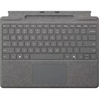 Microsoft - Surface Pro Keyboard for Pro (11th Edition), Pro 9, and Pro 8 with Pen Storage - Platinum