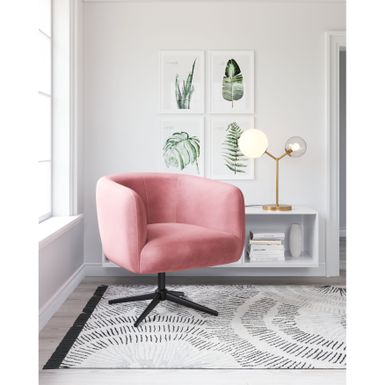 image of Cable Accent Chair Pink - N/A - Pink/Black with sku:ks7luqrnv3gsn65h4thxoastd8mu7mbs-overstock