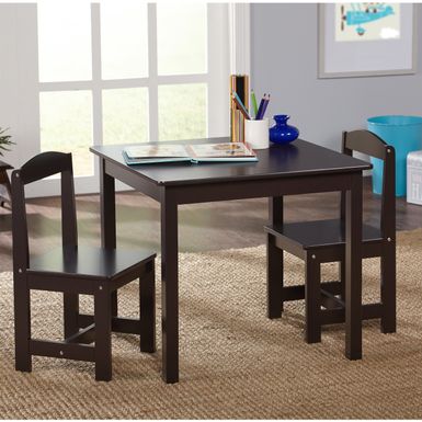 image of Simple Living White 3-piece Hayden Kids Table/Chair Set - Espresso with sku:kd4wmaq8z6qqvvrbwsyteastd8mu7mbs-overstock