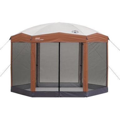 image of Coleman 12-by-10-foot Hex Instant Screened Canopy/Gazebo with sku:b00339c3fa-col-amz