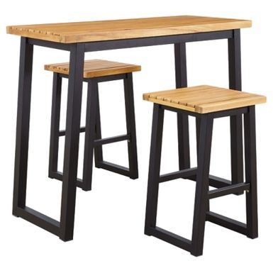image of Brown/Black Town Wood Counter Table Set (3/CN) with sku:p220-113-ashley