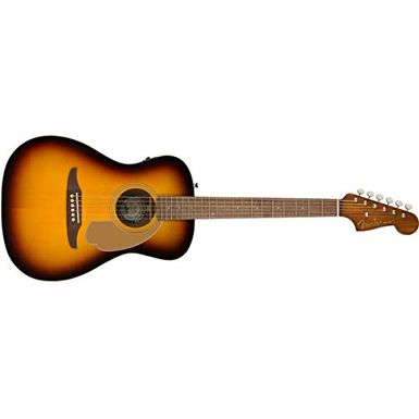 Fender Malibu Player Acoustic-Electric Guitar, Walnut Fingerboard, Sunburst