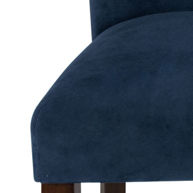 HomePop Ink Navy Plush Velvet Parson Chairs (Set of 2) - Ink navy plush velvet