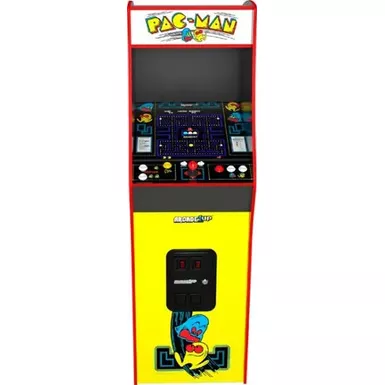 image of Arcade1up Bandai Namco Pac-Man Deluxe Arcade Cabinet with sku:bb22113758-bestbuy