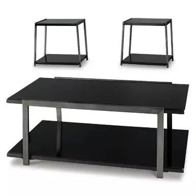 image of Black Rollynx Occasional Table Set (3/CN) with sku:t326-13-ashley