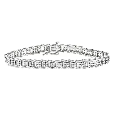 .925 Sterling Silver 2cttw Diamond Tennis Bracelet (I-J Color, I3 Clarity) Choice of Metal Color