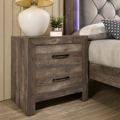 image of Furniture of America Ashland Rustic Natural Tone 2-drawer Nightstand - Natural Tone with sku:fb4x1dck_h-p7xkykmr7lqstd8mu7mbs-fur-ovr