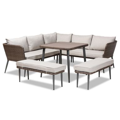 image of Lembah Modern 5-piece Cushioned Outdoor Patio Set by Havenside Home - 5-Piece Sets with sku:xtwv9raqjntdb0pylkswigstd8mu7mbs-overstock