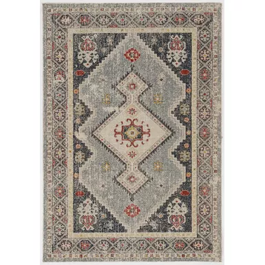 image of Killette Blue And Ivory 3X5 Area Rug with sku:lfxsr1226-linon