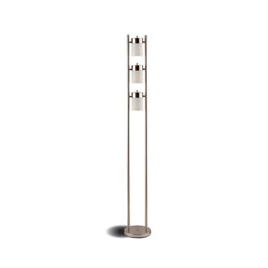 image of Floor Lamp with 3 Swivel Lights Brushed Silver with sku:900733-coaster