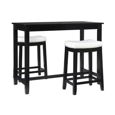 Ansley 3Pc Counter Set Black White