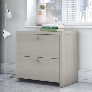 image of Echo Lateral File Cabinet by Bush Business Furniture - Gray Sand with sku:wvldo022wl9kdbzzq_chgqstd8mu7mbs-overstock