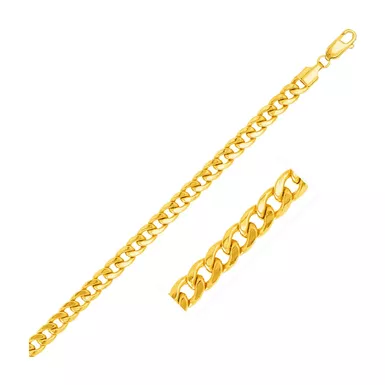 5.3mm 14k Yellow Gold Light Miami Cuban Bracelet (8.5 Inch)