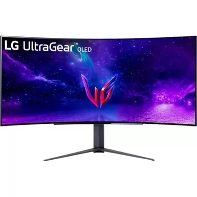 image of LG - UltraGear 45” OLED Curved WQHD 240Hz 0.03ms FreeSync and NVIDIA G-Sync Compatible Gaming Monitor with HDR10 - Black with sku:bb22082033-bestbuy