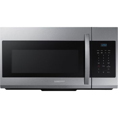 image of Samsung - 1.7 Cu. Ft. Over-the-Range Microwave - Stainless steel with sku:bb21467716-6396300-bestbuy-samsung