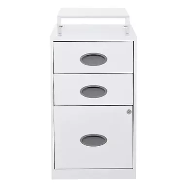 image of Metal File Cabinet - White 3 Drawers with sku:maclrju-5y4_vaoxulmydqstd8mu7mbs-off-ovr