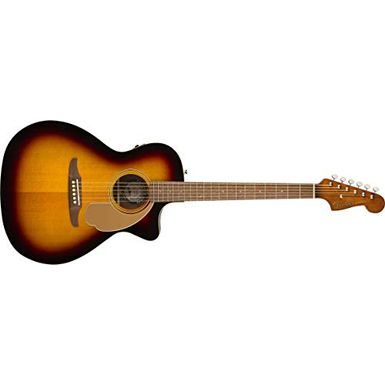 image of Fender Newporter Player Acoustic Guitar, Walnut Fingerboard, Sunburst with sku:fe0970743003-adorama