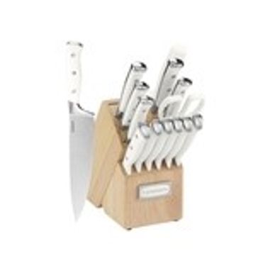 image of Cuisinart - 15-Piece Cutlery Set - White&Stainless with sku:bb21141893-5624435-bestbuy-cuisinart