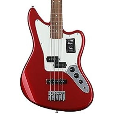 image of Fender Player Jaguar Bass, Candy Apple Red, Pau Ferro Fingerboard with sku:fen-0149303509-guitarfactory