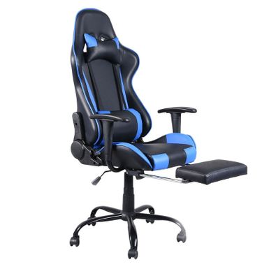 image of Adjustable PC Gaming Chair for Adults - Black&Blue with sku:mme-f878au2a5izqs9ttqastd8mu7mbs--ovr