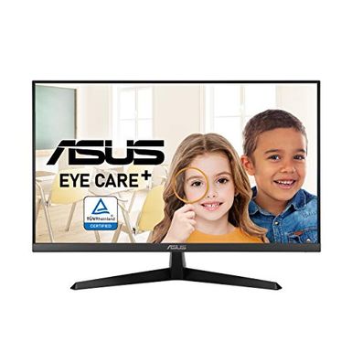 ASUS VY279HE 27” Eye Care Monitor, 1080P Full HD, 75Hz, IPS, 1ms, Adaptive-Sync/FreeSync, Eye Care Plus, Color Augmentation, Antibacterial Surface, HDMI VGA, Frameless, VESA Wall Mountable