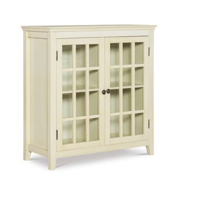 image of Landreth Double Door Cabinet Antique White with sku:lfxs1262-linon