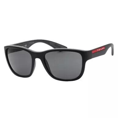 Prada Sunglasses (PS01US-DG05S0, Black Rubber/Grey)