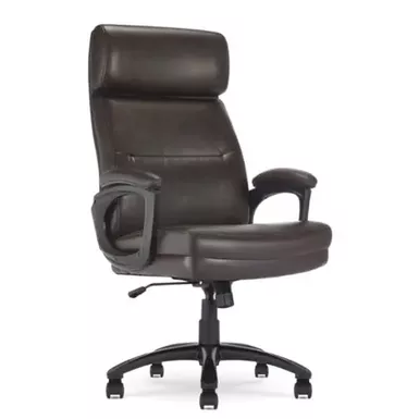 Serta - Comfort Big and Tall Modern Bonded Leather Executive Office Chair - Dark Brown