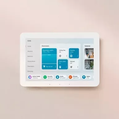 image of Amazon - Echo Hub Smart Home Control Panel with Alexa - White with sku:bb22214698-bestbuy