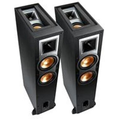 image of Klipsch Reference R-26FA Dolby Atmos Floorstanding Speakers, Black, Pair with sku:kpr26fad2-adorama