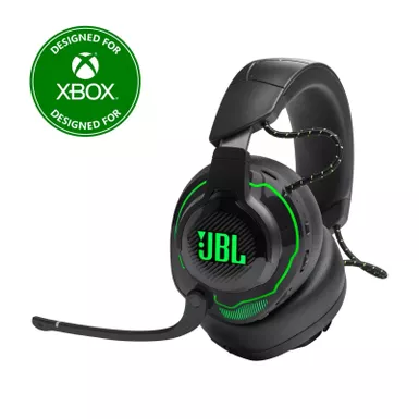 image of JBL Quantum 910X Console Wireless OverEar Gaming Headset for Xbox with sku:jblq910xwlblkgrnam-powersales