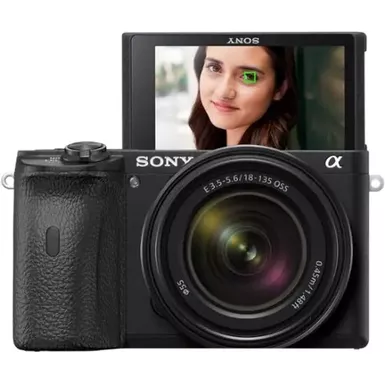 image of Sony - Alpha 6600 Mirrorless 4K Video Camera with E 18-135mm Lens - Black with sku:bb21321071-bestbuy
