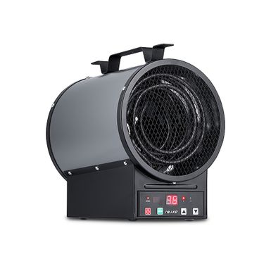 Angle Zoom. NewAir - 500 Sq. Ft. 2-in-1 Freestanding or Mounted Electric Garage Heater with Remote Control - Gray