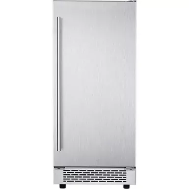 image of Hanover - Studio Series 15" 32-Lb. Freestanding Icemaker with Reverible Door and Touch Controls - Silver with sku:bb21924160-bestbuy