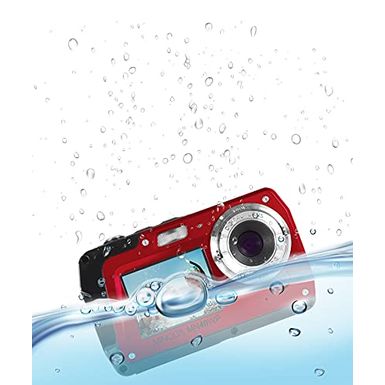 Minolta 48 MP Dual Screen Waterproof Digital Camera MN40WP, Red