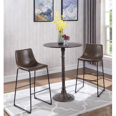 image of Armless Bar Stools Two-tone Brown and Black (Set of 2) with sku:102536-coaster