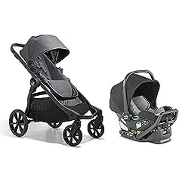 image of Baby Jogger City Select 2 Single-to-Double Modular Travel System, Includes City GO 2 Infant Car Seat, Radiant Slate with sku:b094ny771q-amazon