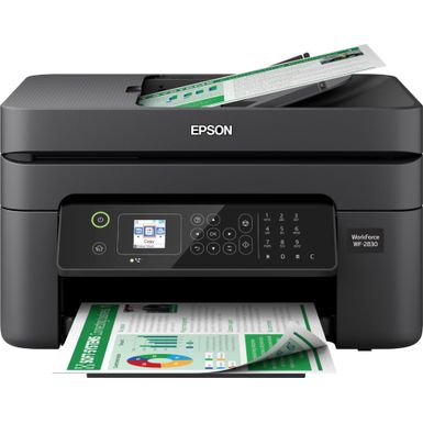 image of Epson - WorkForce WF-2830 Wireless All-in-One Printer - Black with sku:bb21207593-6347500-bestbuy-epson
