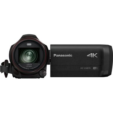Alt View Zoom 11. Panasonic - HC-VX870K 4K Ultra HD Flash Memory Camcorder - Black