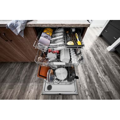 Alt View Zoom 24. KitchenAid - 24" Top Control Built-In Dishwasher with Stainless Steel Tub, FreeFlex, 3rd Rack, 44dBA - Stainless steel