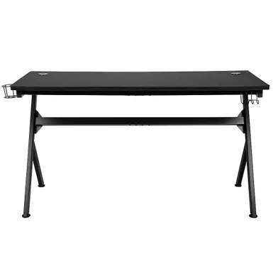image of Flash Furniture - Duncan Rectangle Modern Laminate Gaming Desk - Black with sku:bb22100650-bestbuy