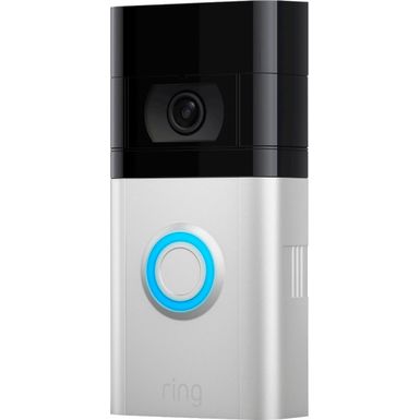 Left Zoom. Ring - Video Doorbell 4 - Smart Wi-Fi Video Doorbell - Wired/Battery Operated - Satin Nickel