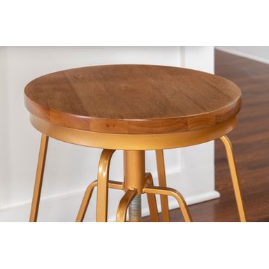 Wallace Adjustable Stool Matte Gold